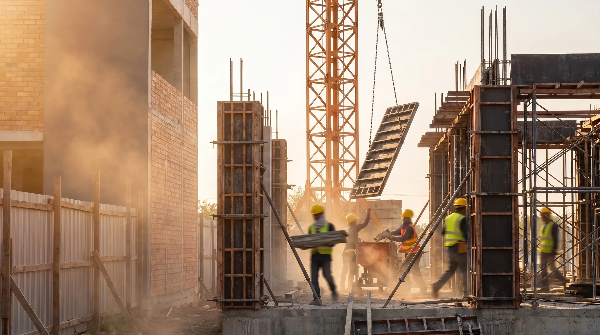 Construction crew on a Ciara Homes site